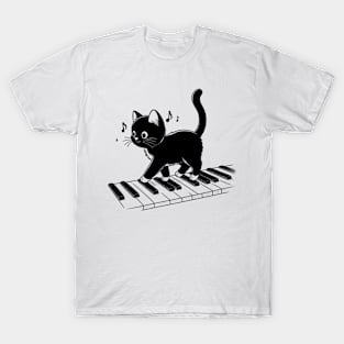 Purrfect Meowlody: Piano Paws T-Shirt